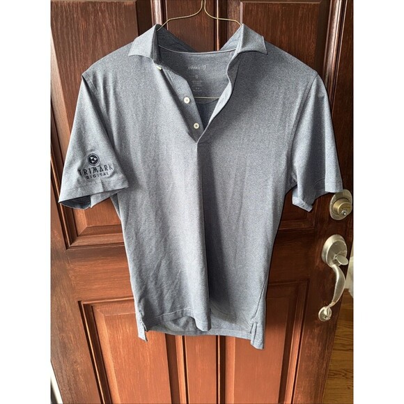 Johnny O Men’s Polo Shirt Small Gray With Trimark Logo - Picture 1 of 6